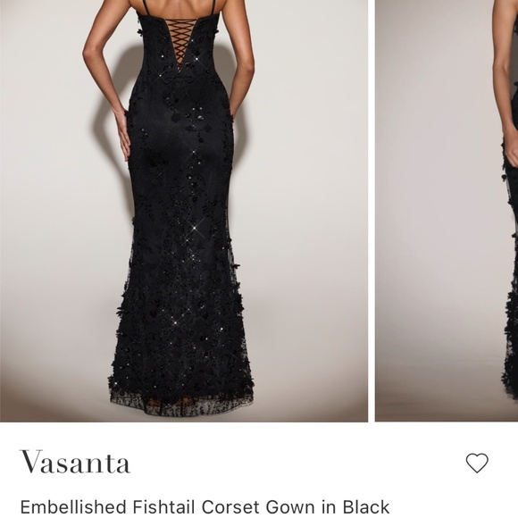 Oh Polly embellished fishtail corset gown - Picture 2 of 4